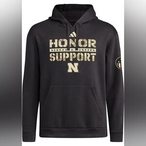Adidas NCAA Salute To Service Nebraska Huskers Men's Hoodie In Medium NWOT